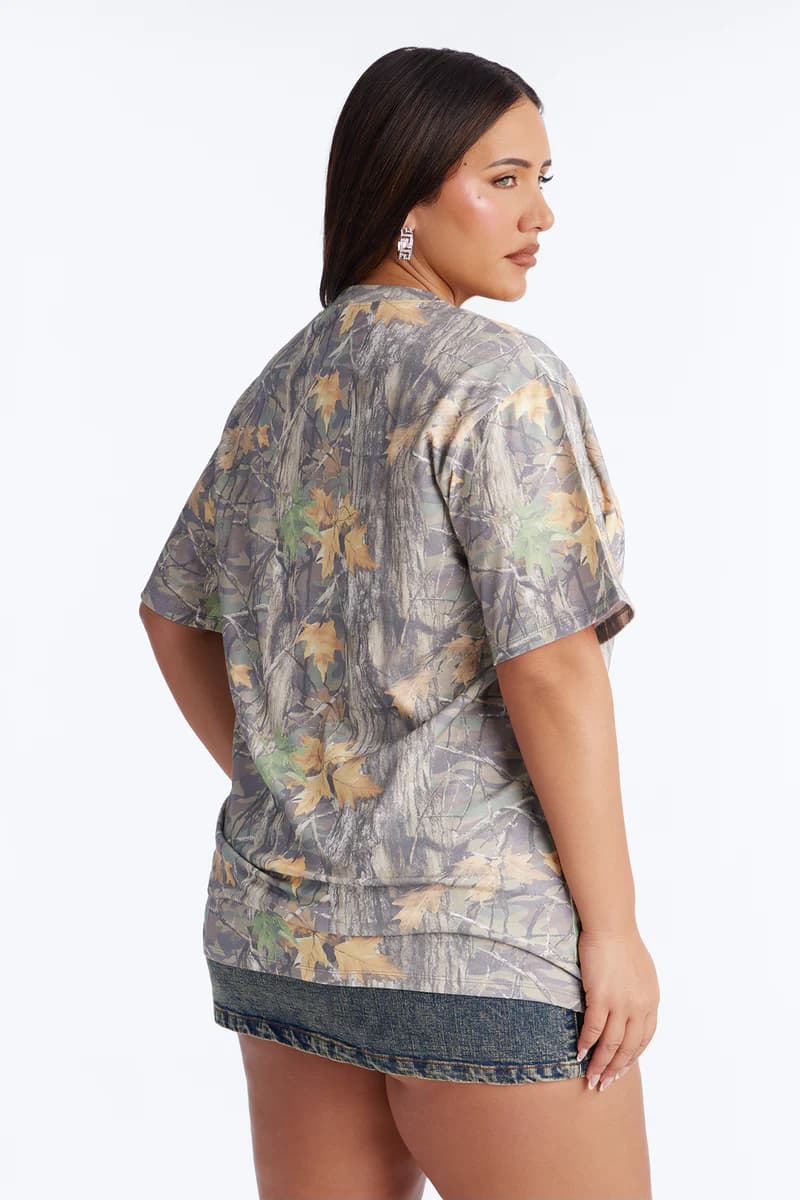 ACDC Camo Printed Oversized Tee - Camouflage