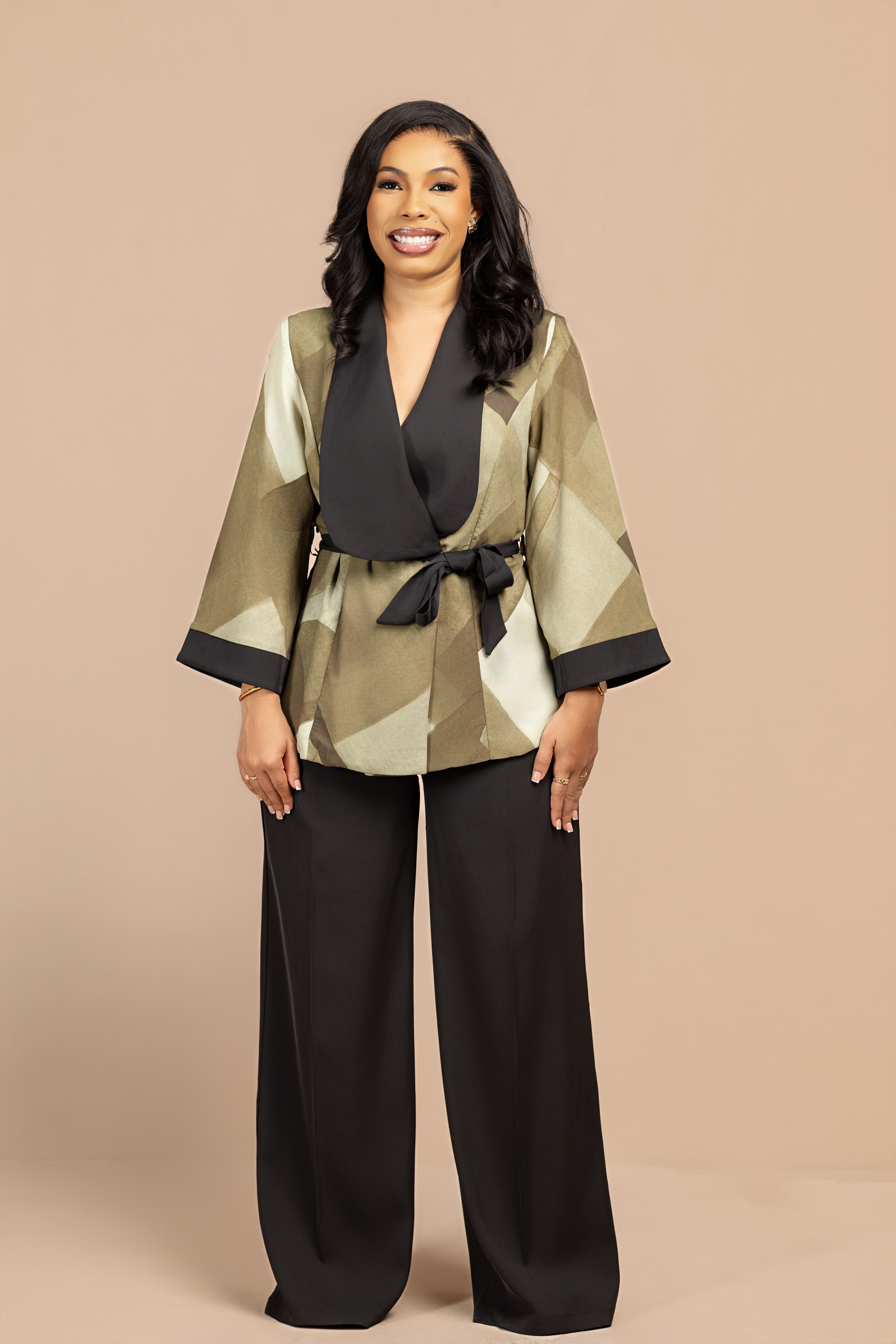 marjorie print pant set