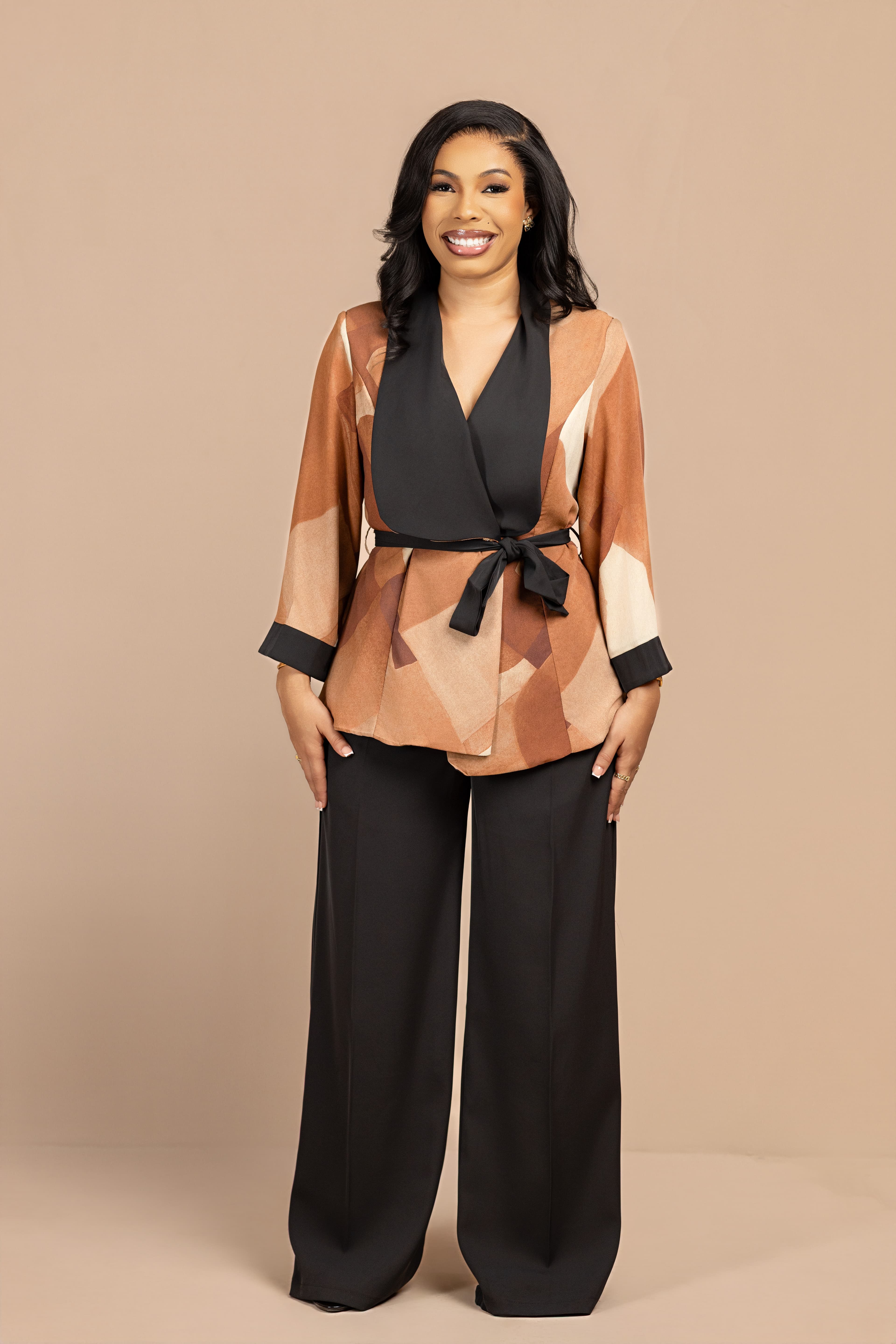marjorie print pant set
