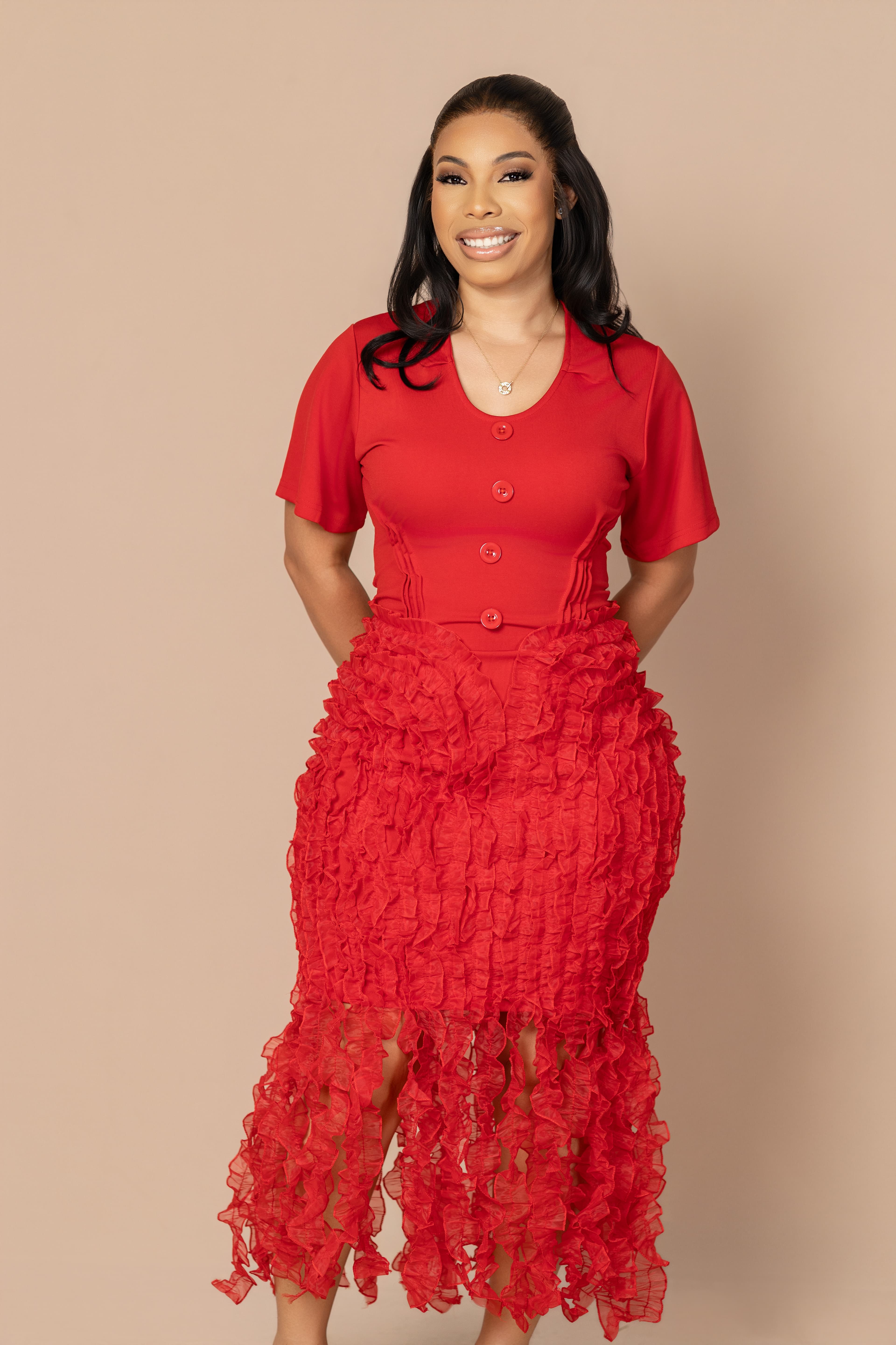 Eva frill dress