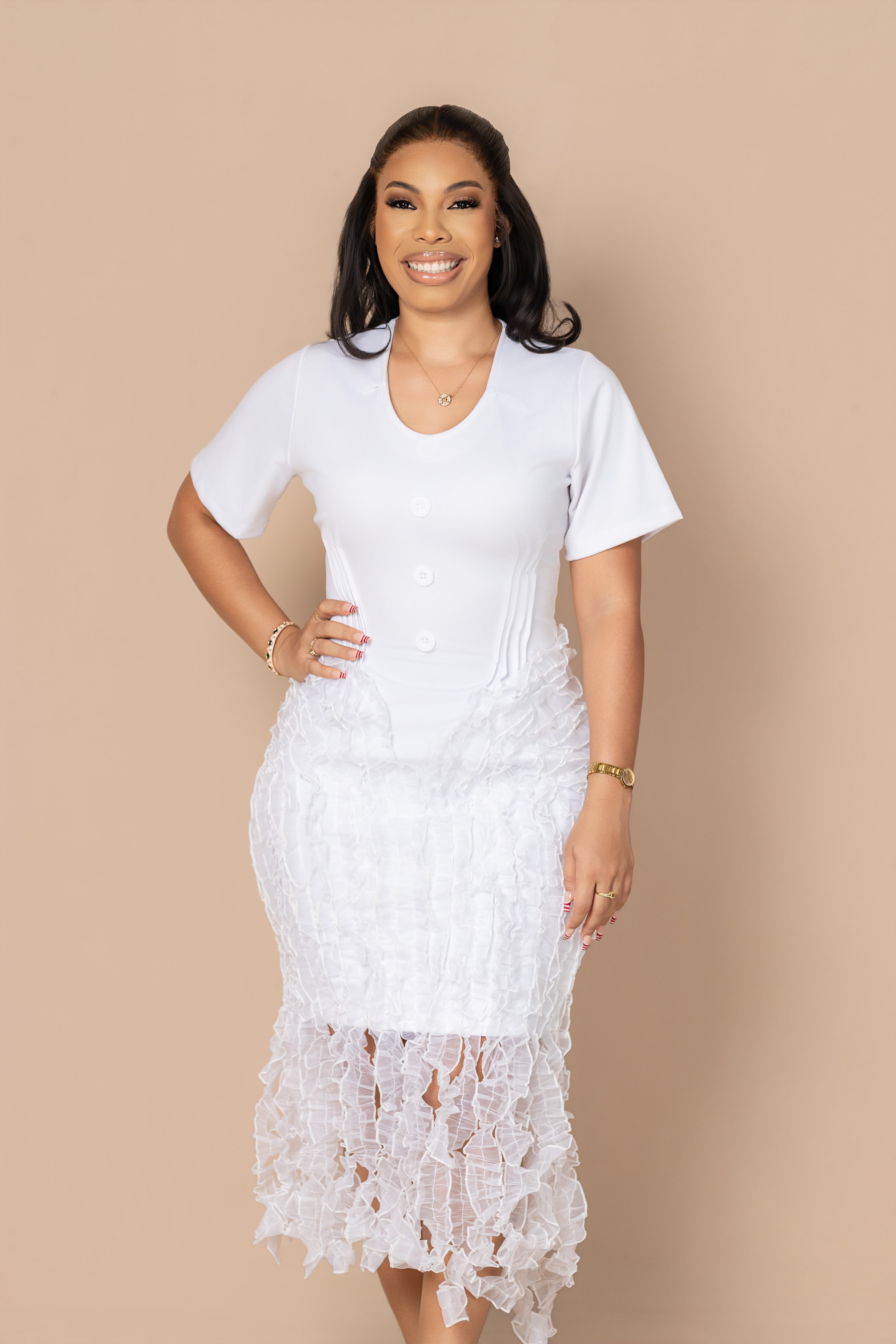 Eva frill dress