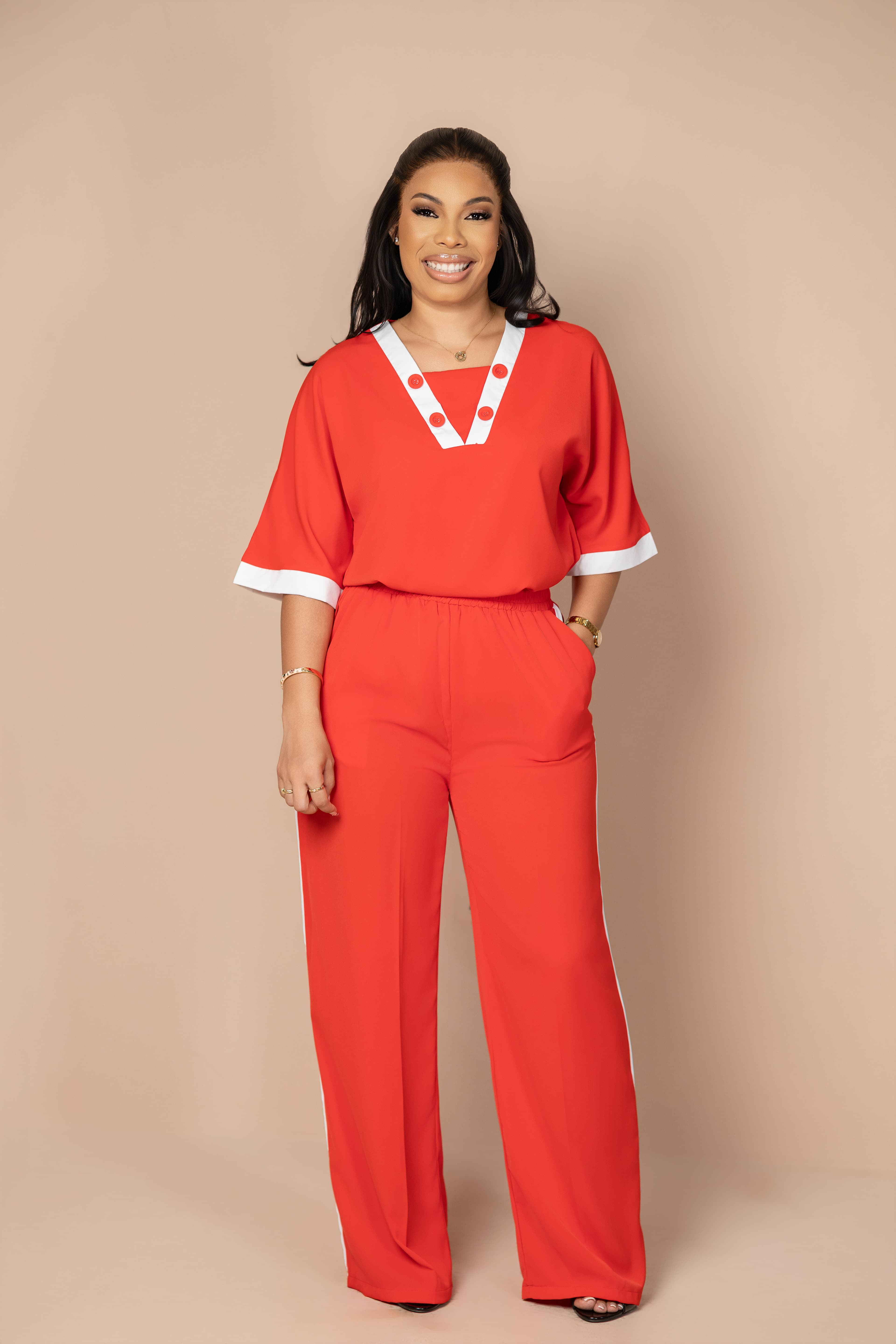 renney v button pant set
