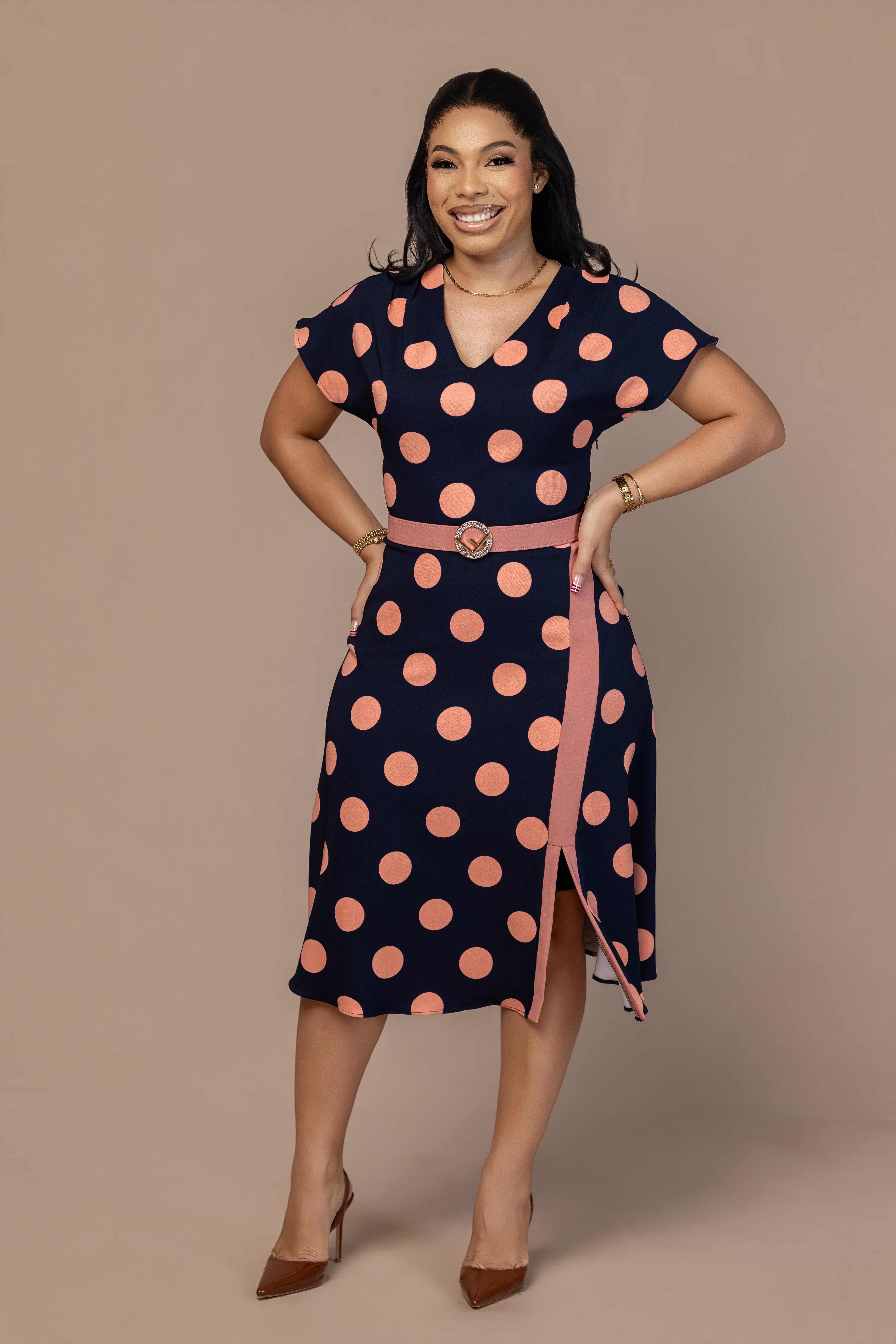 imani polka dot dress