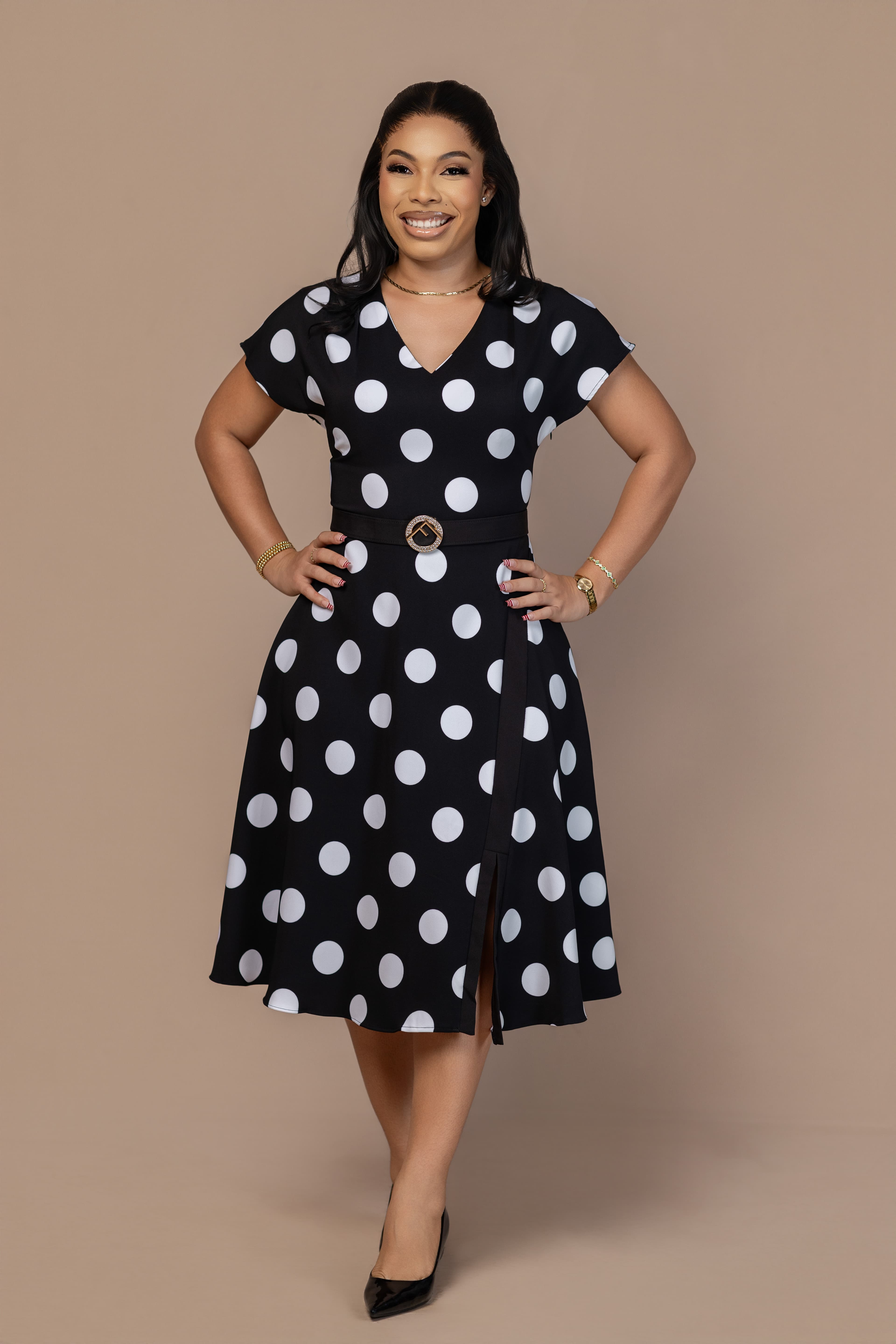 imani polka dot dress