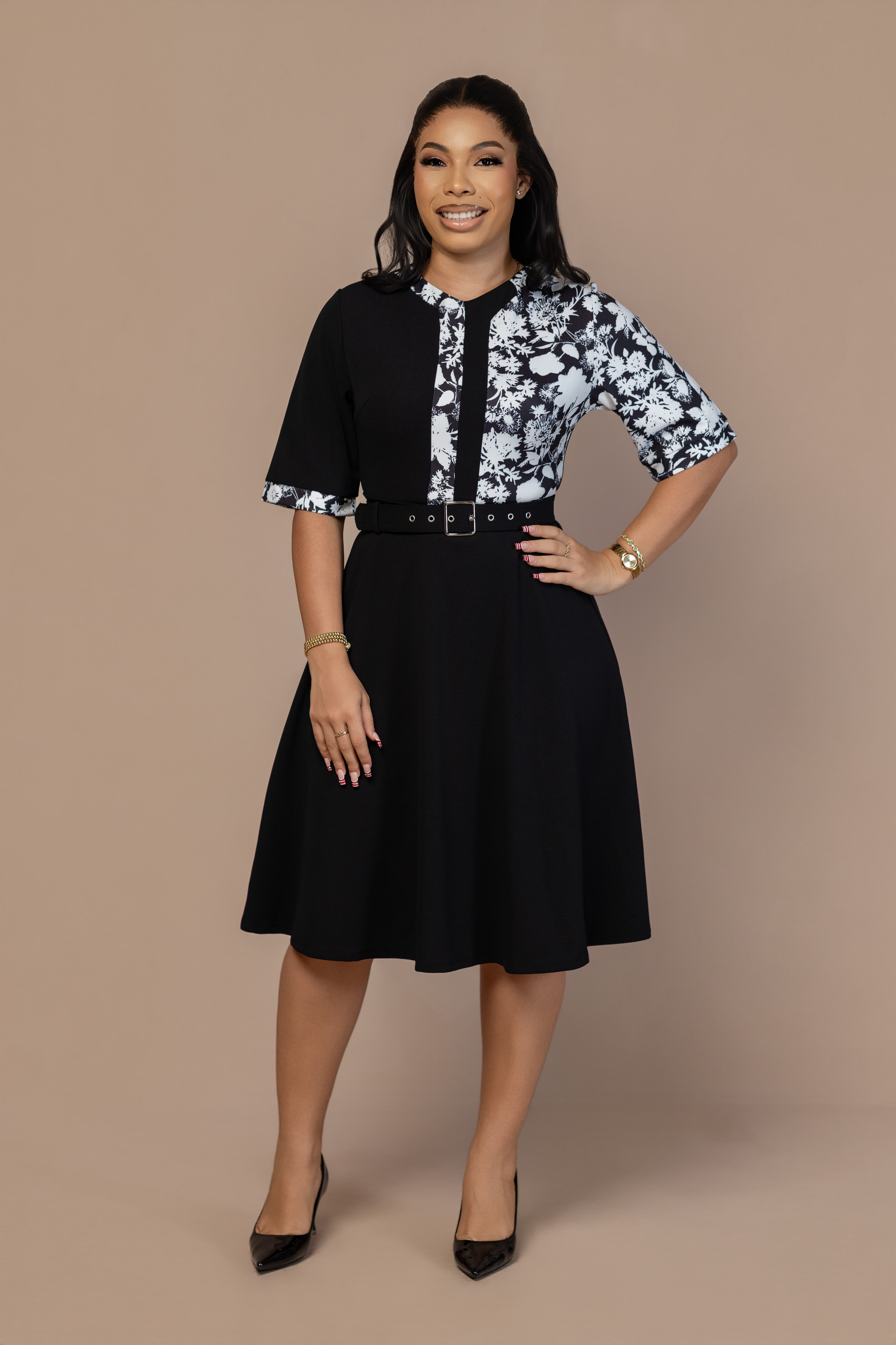 shade floral print dress
