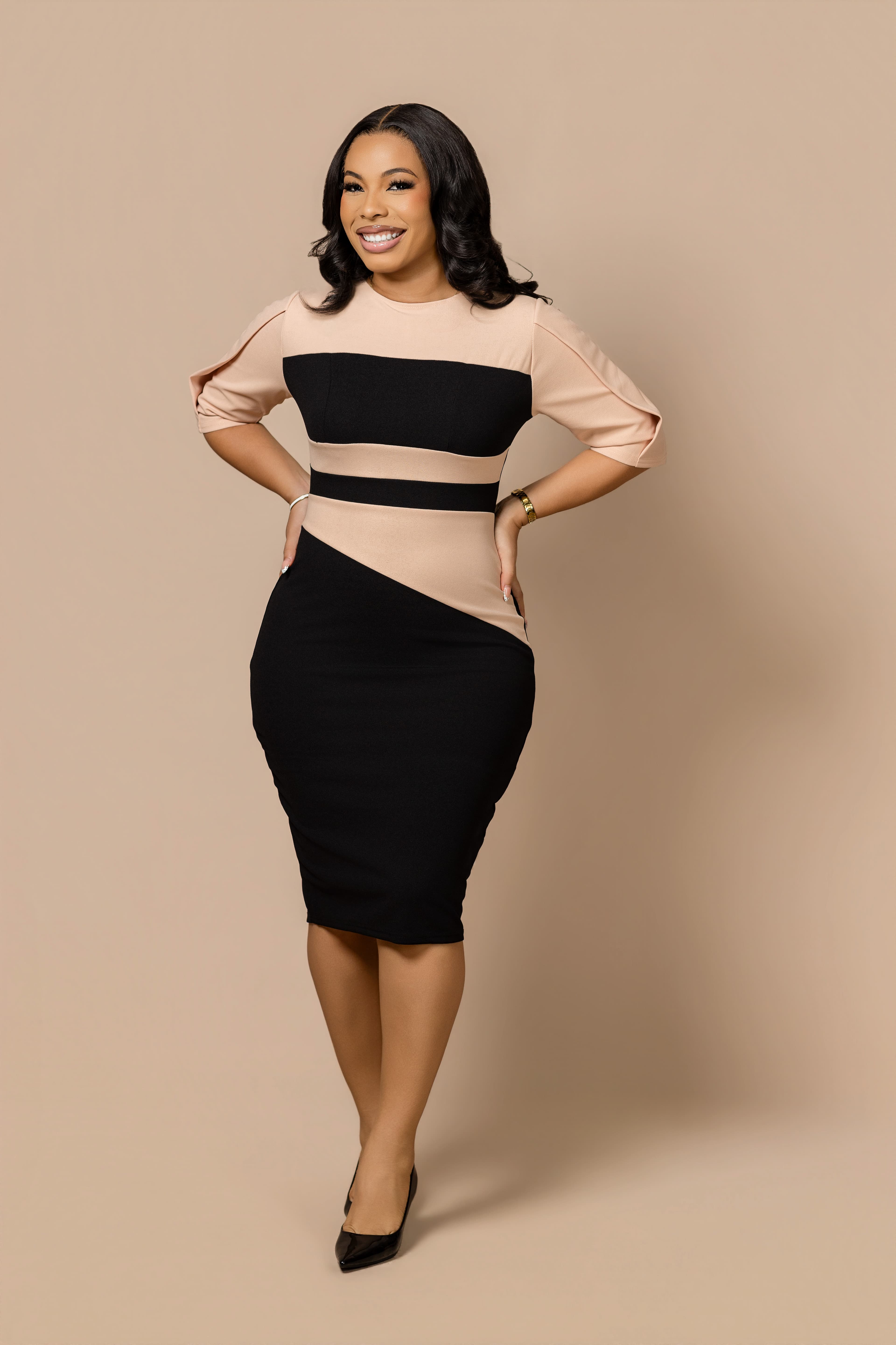 Ramona two tone dress