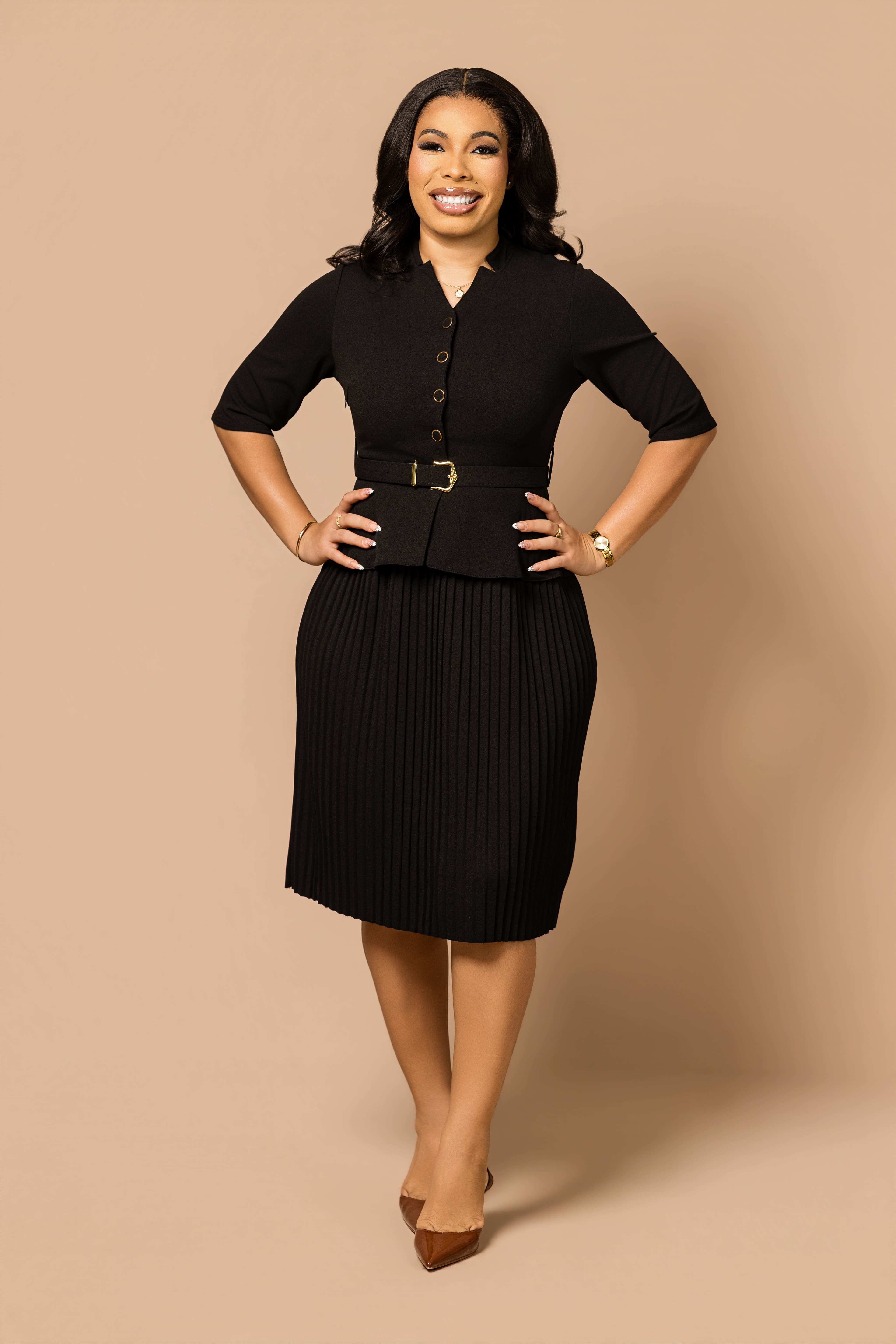 adjo pleated dress