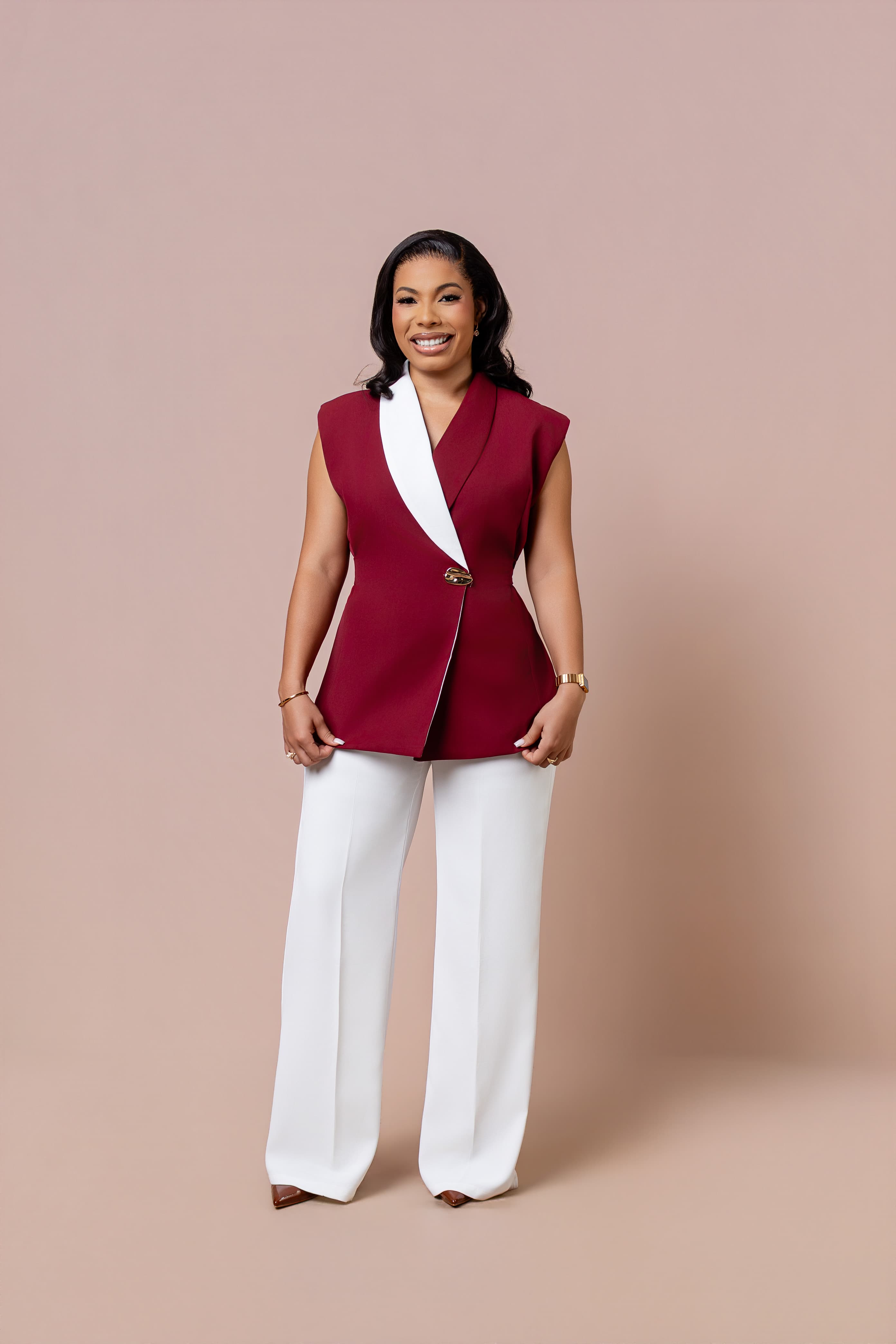 Yasmin sleeveless pant set