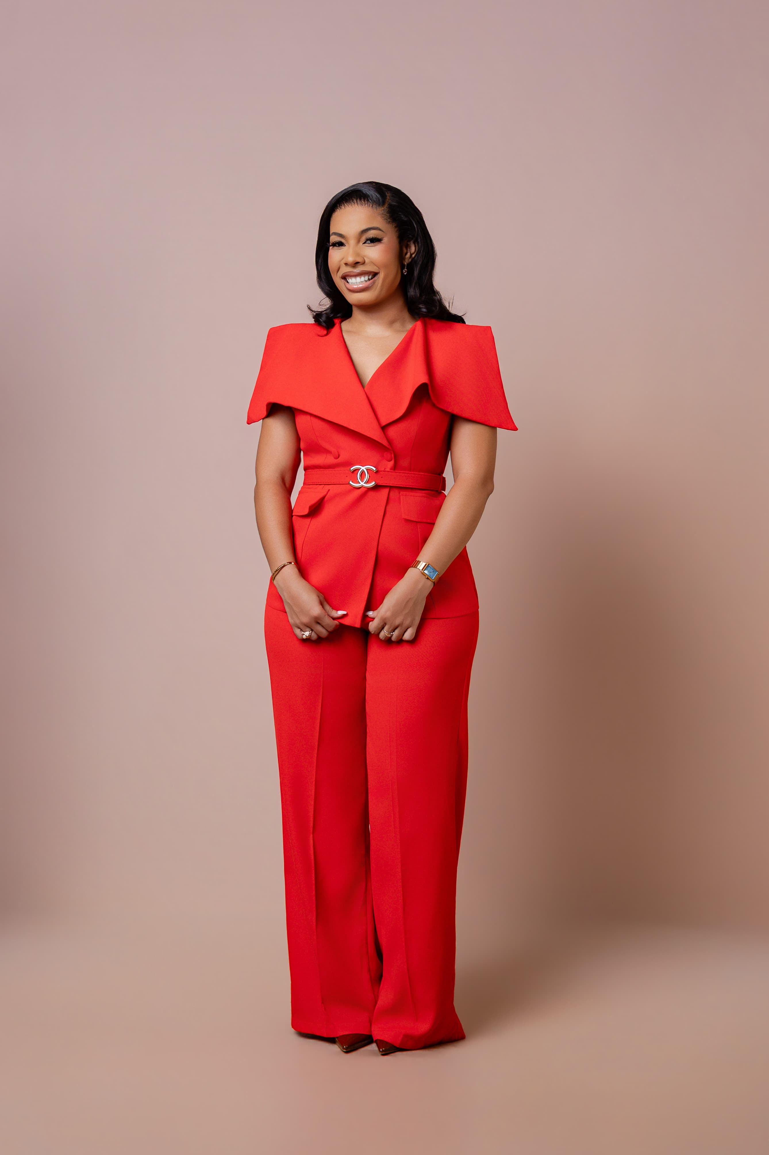 Fatima cape top pant set