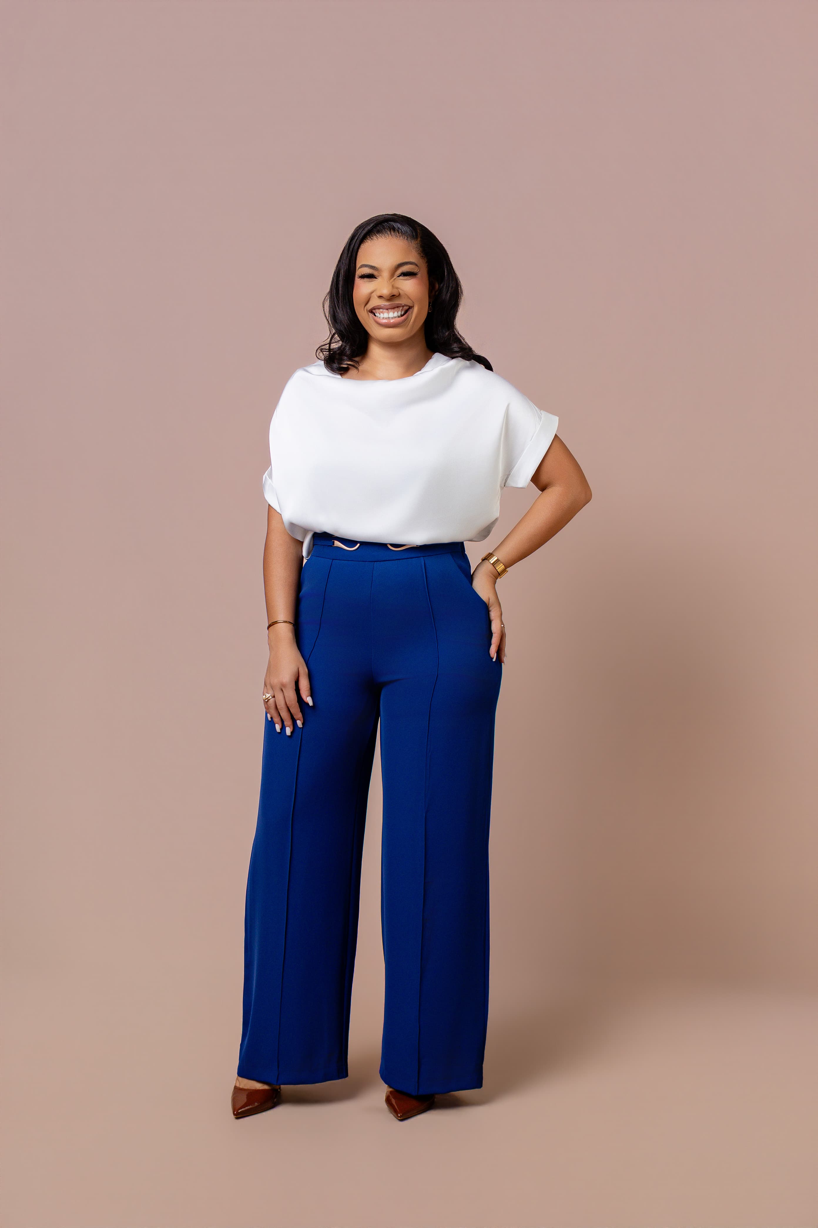 Aisha cowl neck pant set