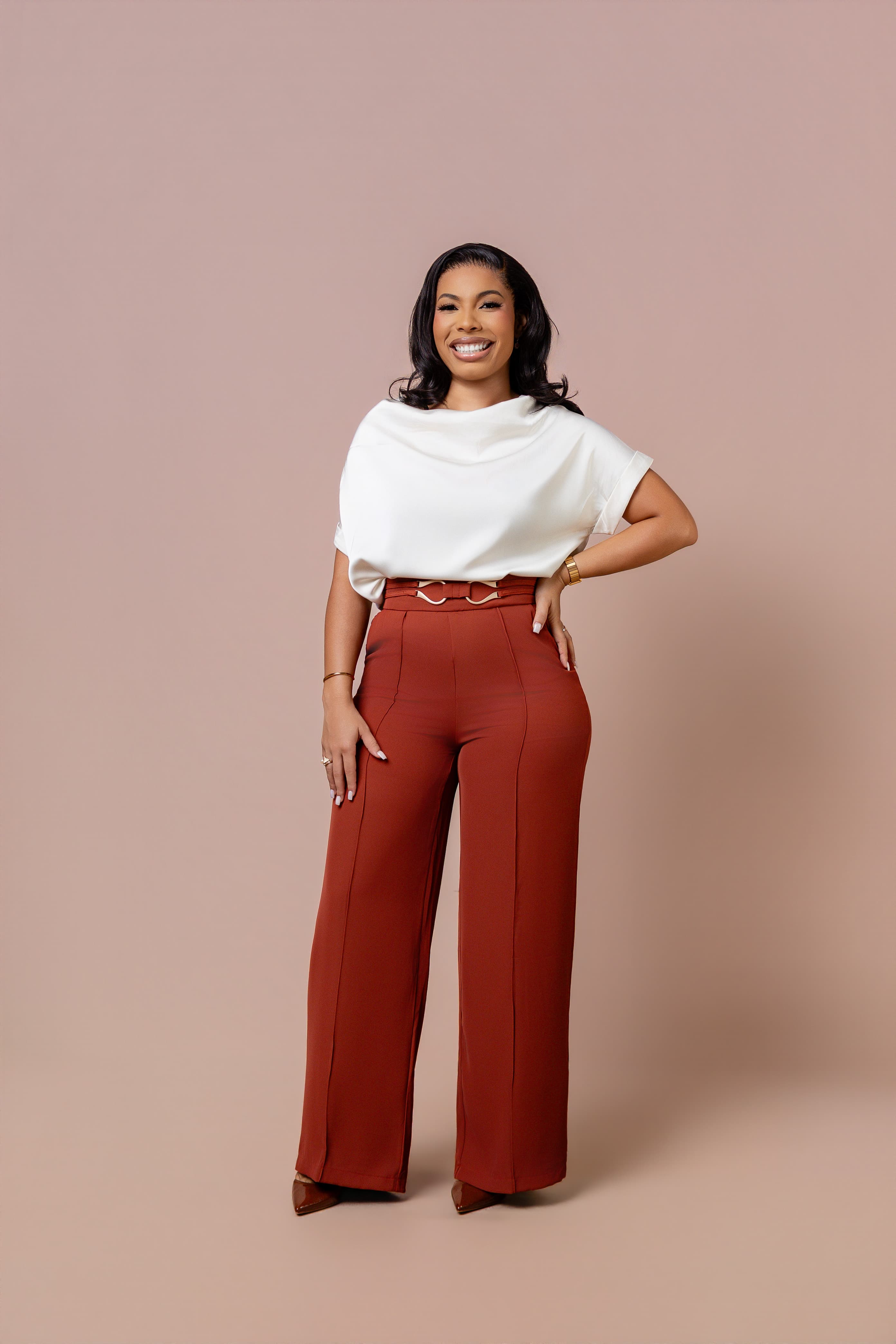 Aisha cowl neck pant set